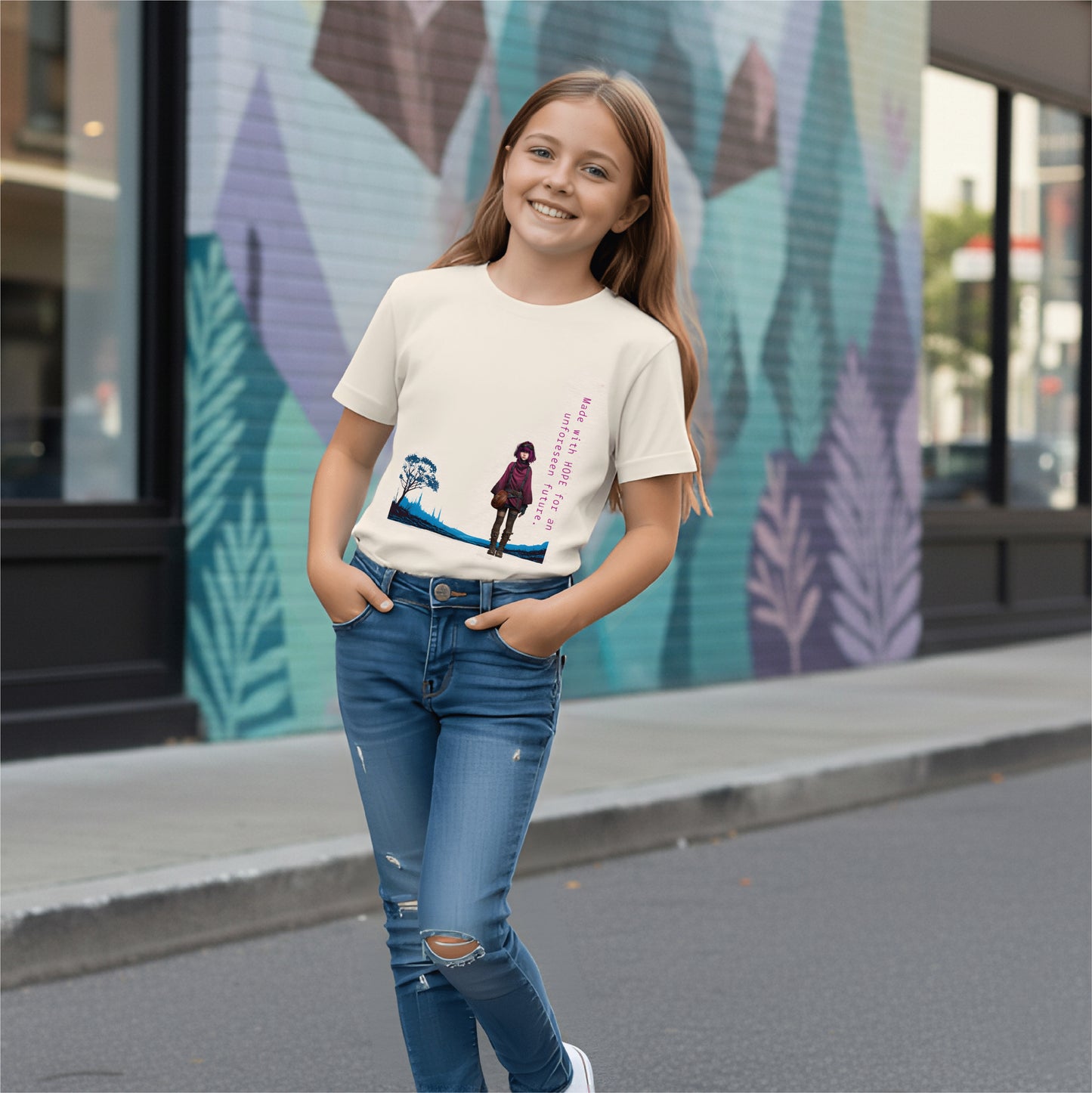 Made with Hope for an Unforeseen Future - Tween Youth Short Sleeve T-Shirt